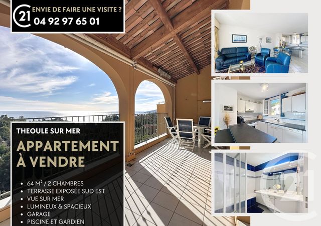 Appartement F3 &agrave; vendre - 3 pi&egrave;ces - 63,90 m2 - Theoule Sur Mer - 06 - PROVENCE-ALPES-COTE-D-AZUR
