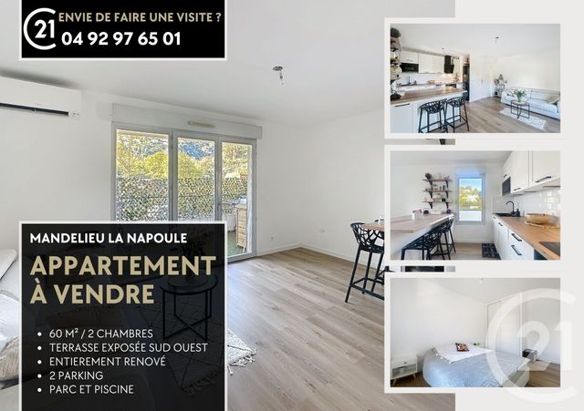 Appartement F3 &agrave; vendre - 3 pi&egrave;ces - 60,30 m2 - Mandelieu La Napoule - 06 - PROVENCE-ALPES-COTE-D-AZUR
