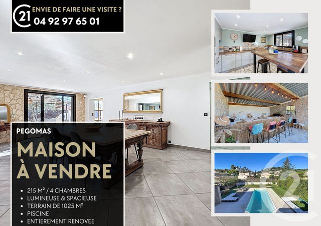 Maison &agrave; vendre - 6 pi&egrave;ces - 215 m2 - Pegomas - 06 - PROVENCE-ALPES-COTE-D-AZUR