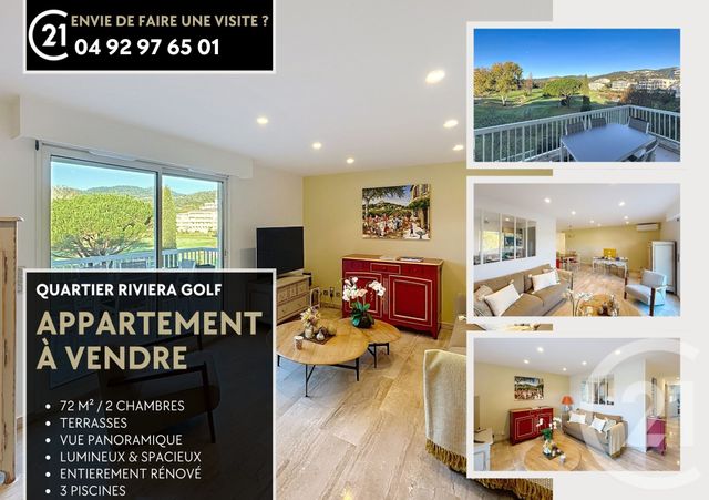 Appartement F3 &agrave; vendre - 3 pi&egrave;ces - 72,55 m2 - Mandelieu La Napoule - 06 - PROVENCE-ALPES-COTE-D-AZUR