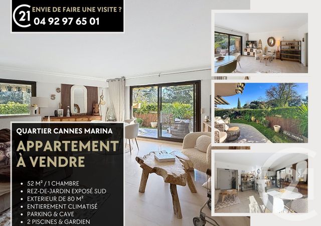 Appartement T2 &agrave; vendre - 2 pi&egrave;ces - 52,36 m2 - Mandelieu La Napoule - 06 - PROVENCE-ALPES-COTE-D-AZUR