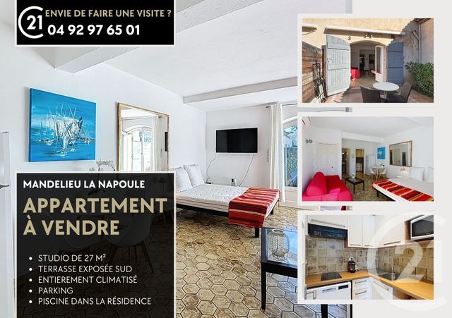 Appartement F1 &agrave; vendre - 1 pi&egrave;ce - 27,71 m2 - Mandelieu La Napoule - 06 - PROVENCE-ALPES-COTE-D-AZUR