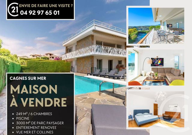 Maison &agrave; vendre - 7 pi&egrave;ces - 249 m2 - Cagnes Sur Mer - 06 - PROVENCE-ALPES-COTE-D-AZUR