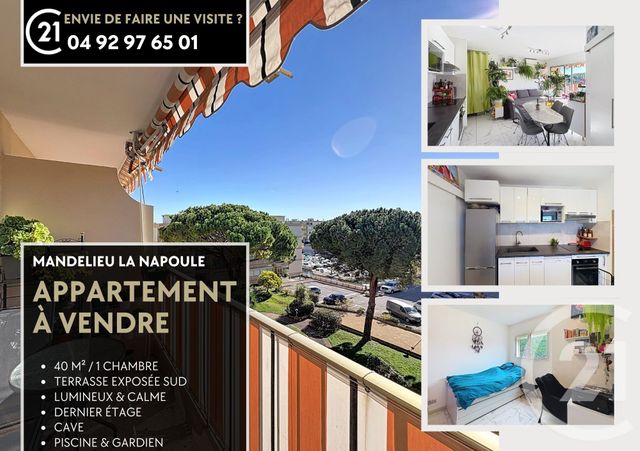Appartement F2 &agrave; vendre - 2 pi&egrave;ces - 40 m2 - Mandelieu La Napoule - 06 - PROVENCE-ALPES-COTE-D-AZUR