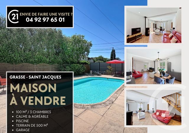 Maison &agrave; vendre - 4 pi&egrave;ces - 97,14 m2 - Grasse - 06 - PROVENCE-ALPES-COTE-D-AZUR