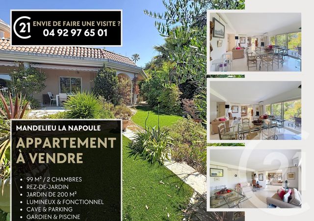 Appartement F3 &agrave; vendre - 3 pi&egrave;ces - 99 m2 - Mandelieu La Napoule - 06 - PROVENCE-ALPES-COTE-D-AZUR