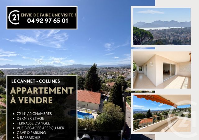 Appartement F3 &agrave; vendre - 3 pi&egrave;ces - 71,13 m2 - Le Cannet - 06 - PROVENCE-ALPES-COTE-D-AZUR